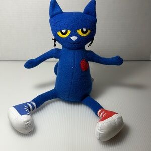 Merrymakers Pete The Cat Blue Kitty Heart Plush Stuffed Animal 13” 2010 Shoes